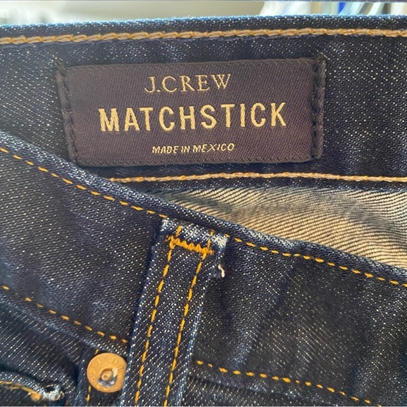 Jcrew Matchstick Jeans Womens XS Waist 25 Dark Blue Low Rise Slim Stretch J Crew - Picture 12 of 13